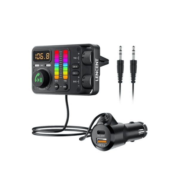 Transmisor Fm Bluetooth Mp3 Carga rapida tipo C y USB