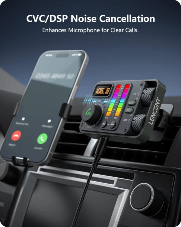 Transmisor Fm Bluetooth Mp3 Carga rapida tipo C y USB