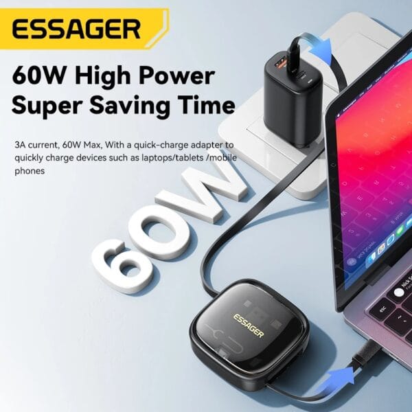 Estuche de carga multifuncional 4 en 1 de 60W  circular