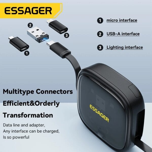 Estuche de carga multifuncional 4 en 1 de 60W  circular