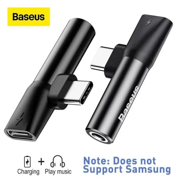 Adaptador de audio y carga USB Tipo C a Jack 35mm