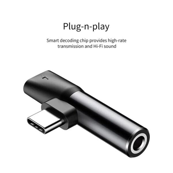 Adaptador de audio y carga USB Tipo C a Jack 35mm