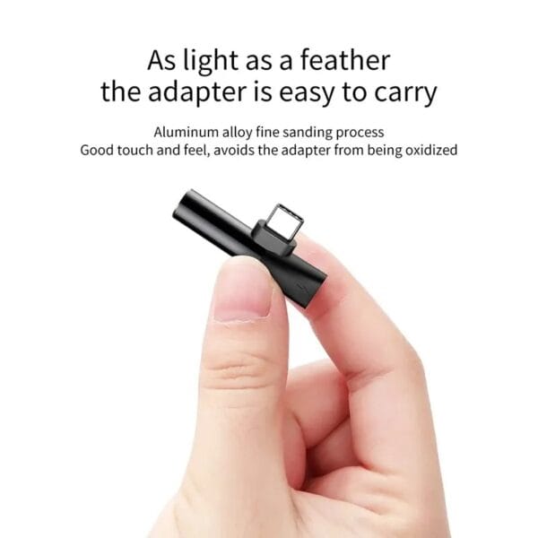 Adaptador de audio y carga USB Tipo C a Jack 35mm