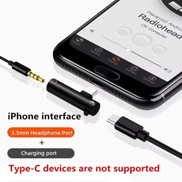 Mini  adaptador Dual 2 en 1 para IPhone