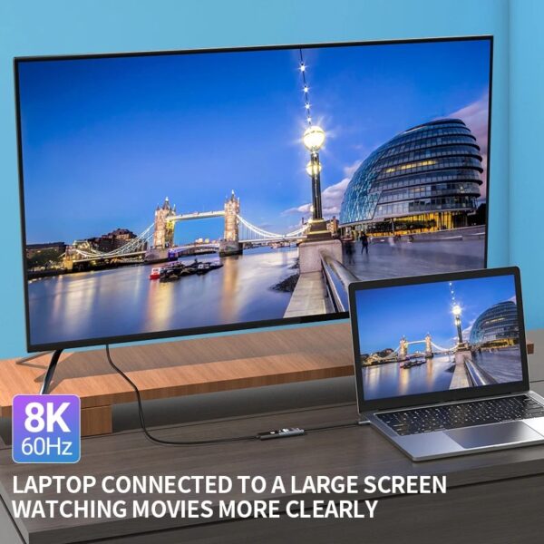 Convertidor USB-C a DisplayPort 8K HD