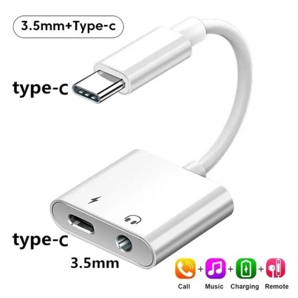 Adaptador Dual tipo C | Audio + Carga
